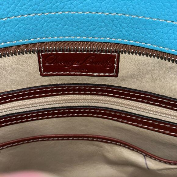 Dooney & Bourke East West Shopper Tote Sky Blue Pebble Leather Bag - Picture 6 of 6